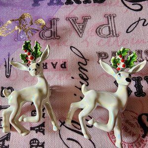 GERRYS Enamel White Set of Deer